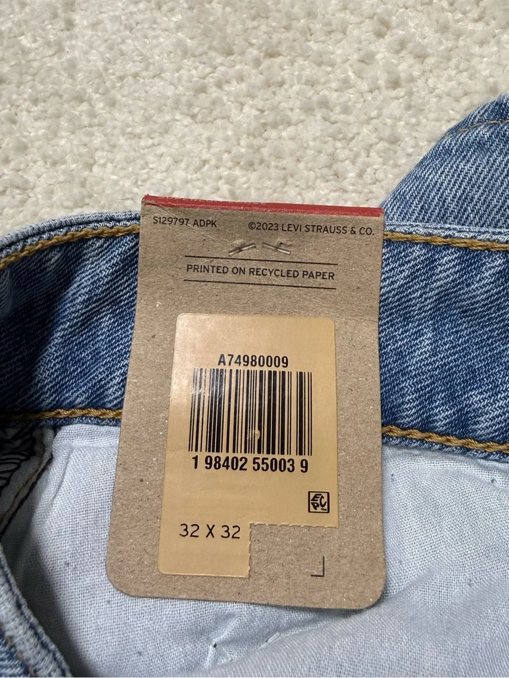 Levi's Superlow Loose Low Rise Distressed Light Wash Denim Jeans Size 32 14 - Picture 13 of 15